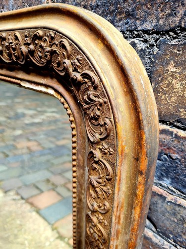 Antique French Louis Philippe style overmantel mirror - Picture 5 of 6
