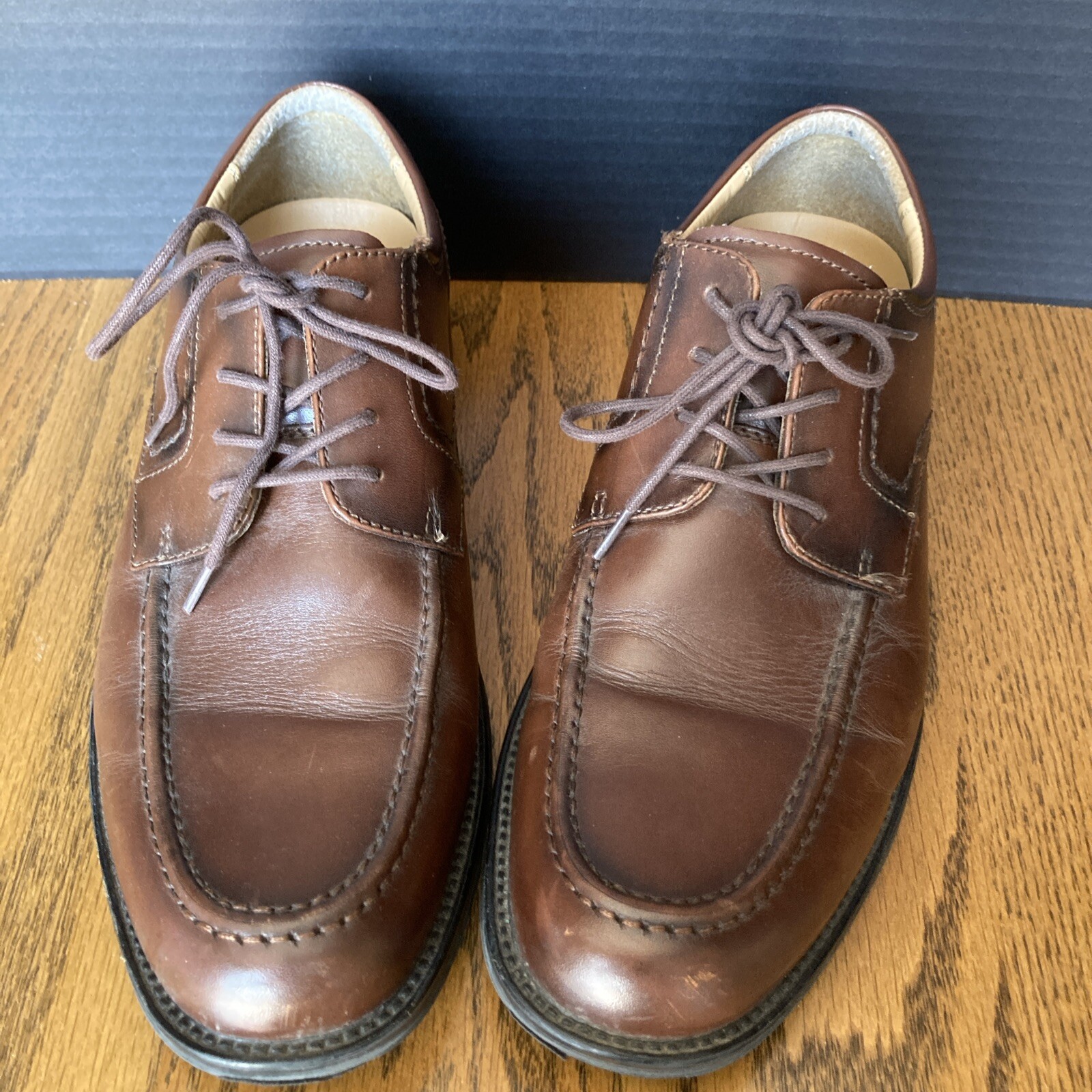 SAOLA Abito stringato uomo Chaps marrone pelle scarpe Oxford taglia 8 5 carriera