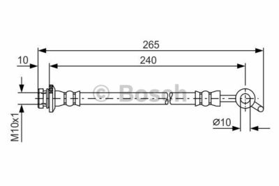 BOSCH Bremsschlauch Hinten außen rechts für NISSAN X-TRAIL RENAULT KOLEOS