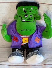 Monster Bash Frankenstein Plush Toy Purple Halloween Gibson Greetings 1997 VTG