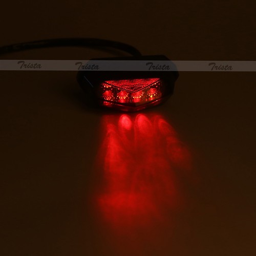 11 LED Mini Motorcycle Dirt Stop Tail Light Brake Running License Plate Red #JP - Picture 7 of 9