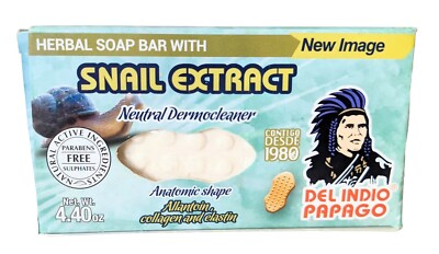 DEL INDIO PAPAGO  BABA DE CARACOL JABON HERBAL/ HERBAL SOAP SNAIL EXTRACT