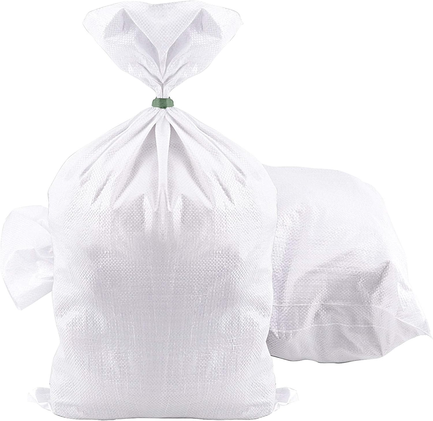 100 Packs 18 X 30 Inches Empty Sand Bags, Heavy Duty Woven Polypropylene White