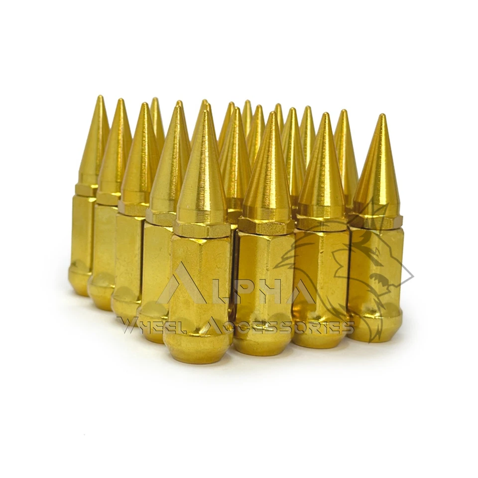 Tuercas de bellota con espiga dorada de 20 piezas 1/2"-20 para Ford Explorer Bronco F-150 Mustang Foto 2 de 4