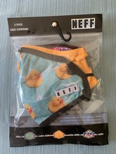 3pk Adjustable cotton face masks with design.