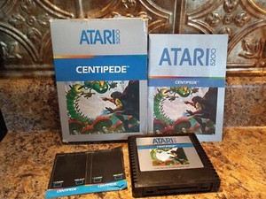 Atari 5200 Centipede Complete in Box Tested  CIB Unused Overlays