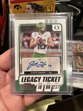 2021 Panini Contenders Draft Picks - Legacy Ticket #LT-JH Justin Herbert (AU)
