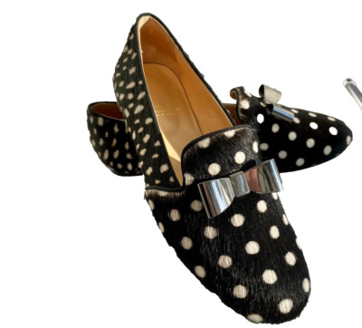 Moschino Loafer black & white Halbschuhe Ballerina flach schwarz weiss Gr. 37