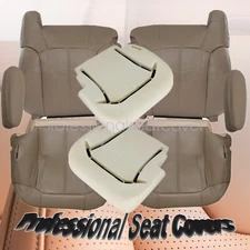 Fits 1999-2002 Chevy Silverado Driver & Passenger Seat Cover Foam Cushion Tan