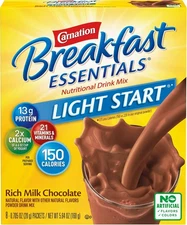 Carnation Breakfast Essentials Light Start Powder 0.71 Ounce (Pack of 8) 