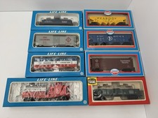 LOT OF 8 Life-Like/Model Power Ho Scale Trains In Box - Boxcars/Tank Cars