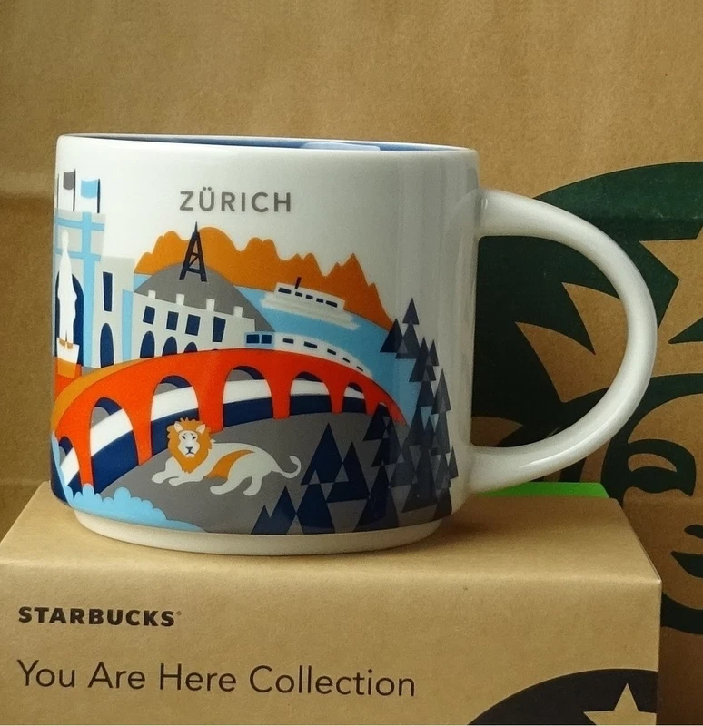 Starbucks City Mug Zurich Switzerland YAH 14oz