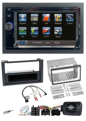 Blaupunkt 2DIN Bluetooth TMC USB Lenkrad SD Navigation für Saab 9-3 2008-2012