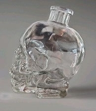 Crystal Head Vodka Clear Glass Skull Bottle EMPTY 750ML 7" Spooky Decor Man Cave