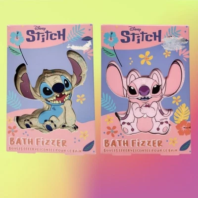 DIVAS WORLD Disney Stitch & Angel Bath Fizzer Geschenkset 150g - süße entspannende Badebomben