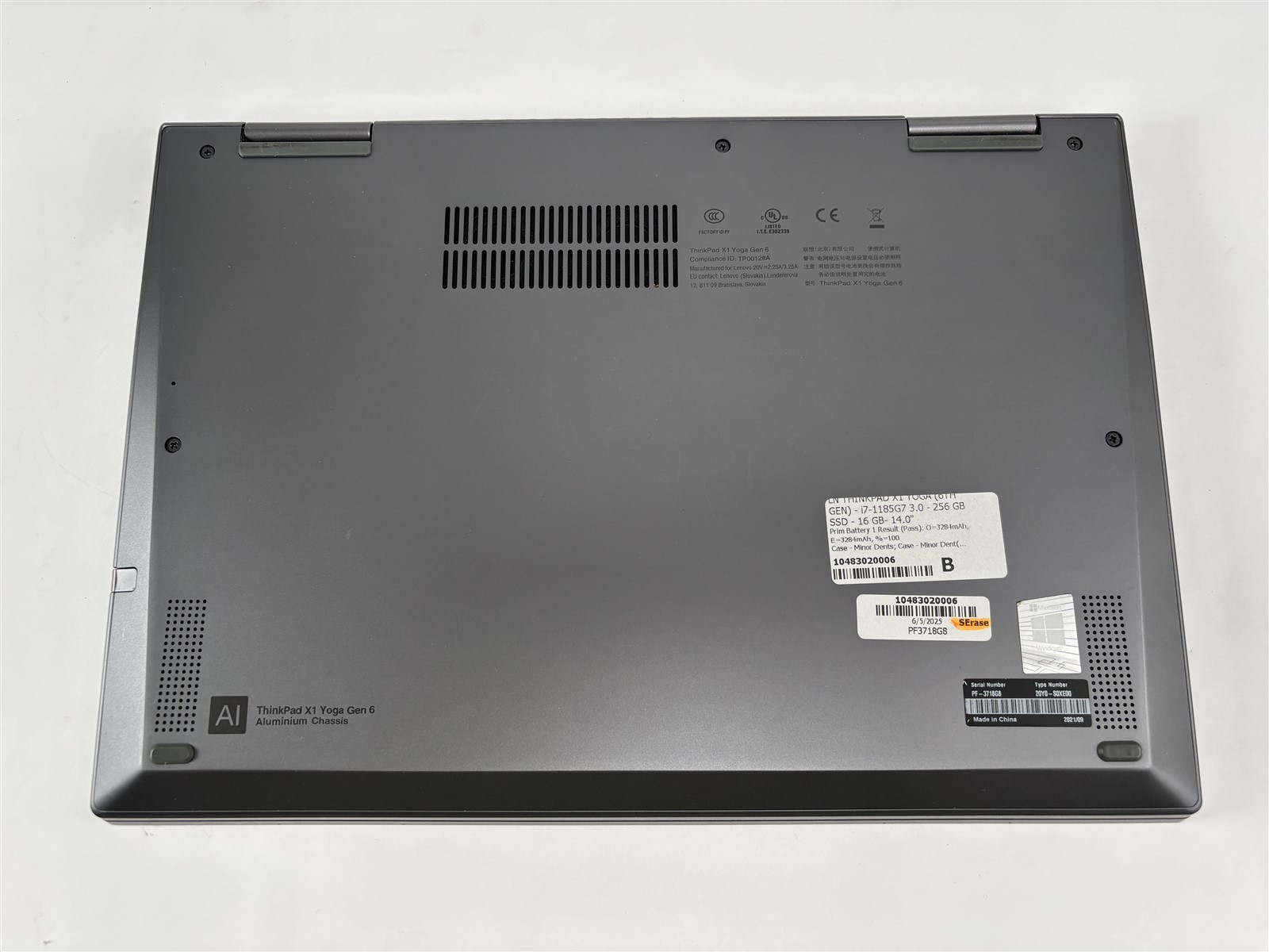 Lenovo ThinkPad X1 Yoga 6th Gen 20XY/20Y0, 14-Inch Laptop, with Intel Core i7-1185G7, No OS