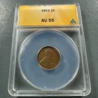 1911 1C Lincoln Cent ANACS AU55 (88060)