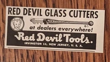 Red Devil Glass Cutters Vintage 1947 Construction Tools Print Ad
