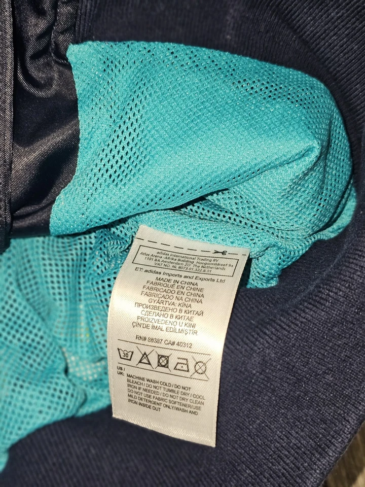 Adidas Pharrell Williams Daisy синий/белый Varsity 528HZ любовь частоты куртка Sm - Изображение 4 из 4