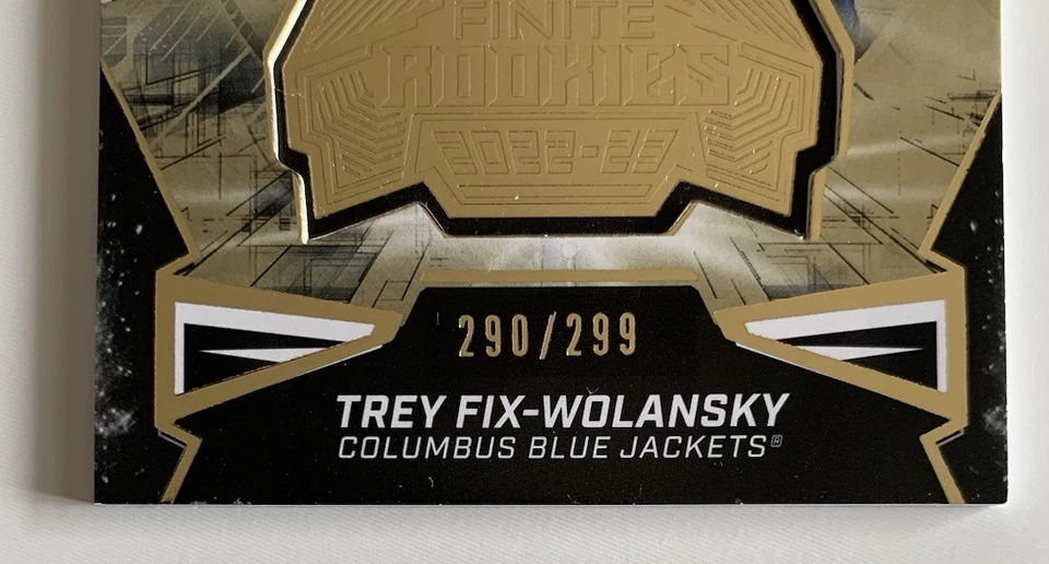 Trey Fix-Wolansky 2022-23 SPx /299 Finite Rookies Gold #F-24 - Image 2 of 3