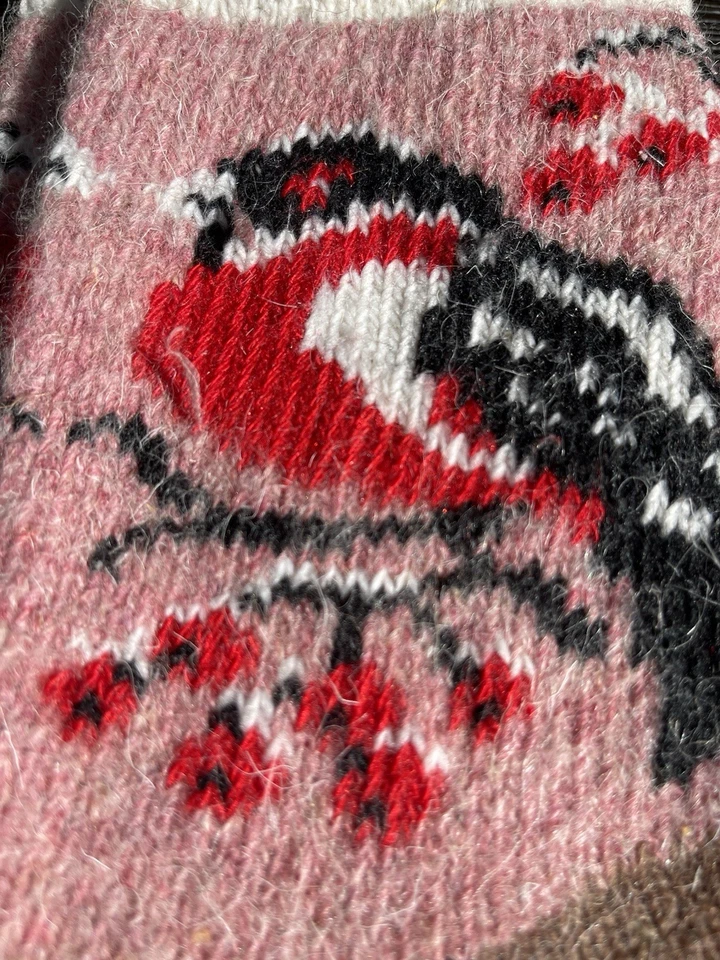 Women's Socks 100% Wool , warm, print birds, size 7-8 , new - Image 3 of 4