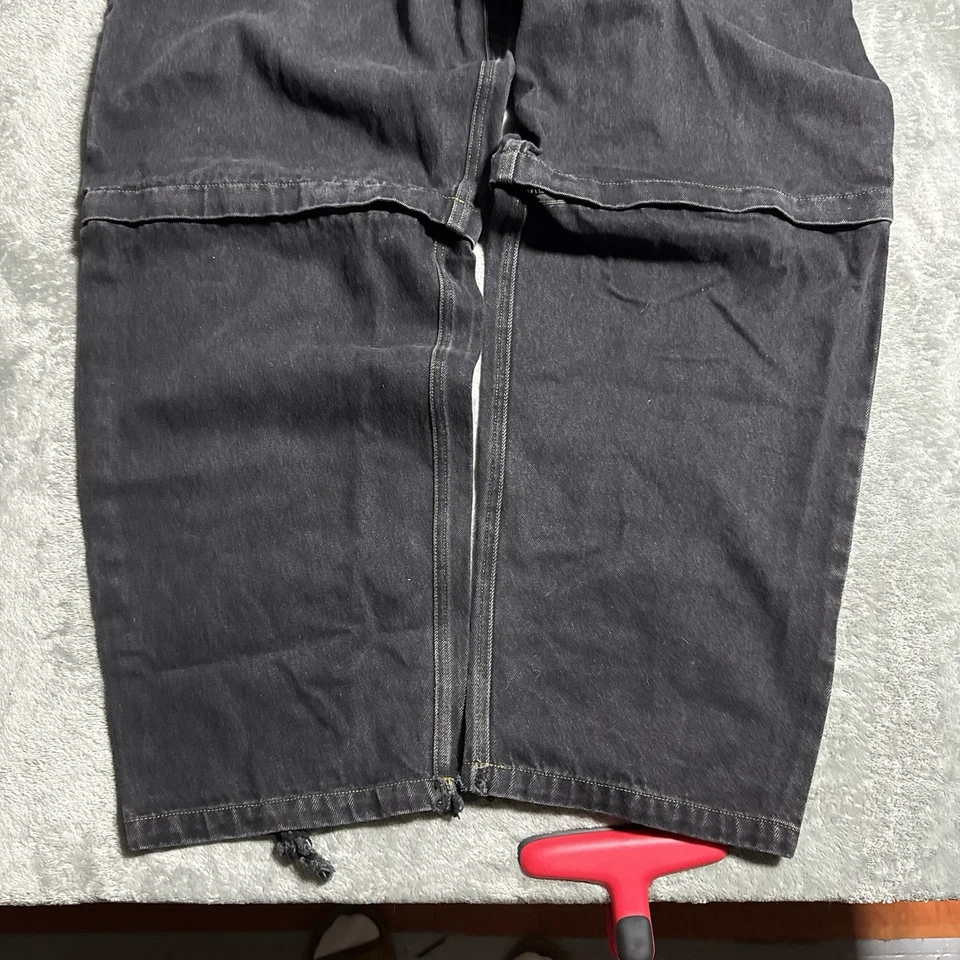 Pantalones Cortos Pantalones Cortos Pangea Pierna Ancha Para Hombres Talla 36 Cremallera Patinador Ropa de Calle Raro Suelto Y2K Foto 2 de 4