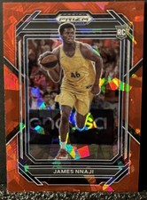 JAMES NNAJI 2023 Prizm Draft Picks Red Cracked Ice RC Rookie