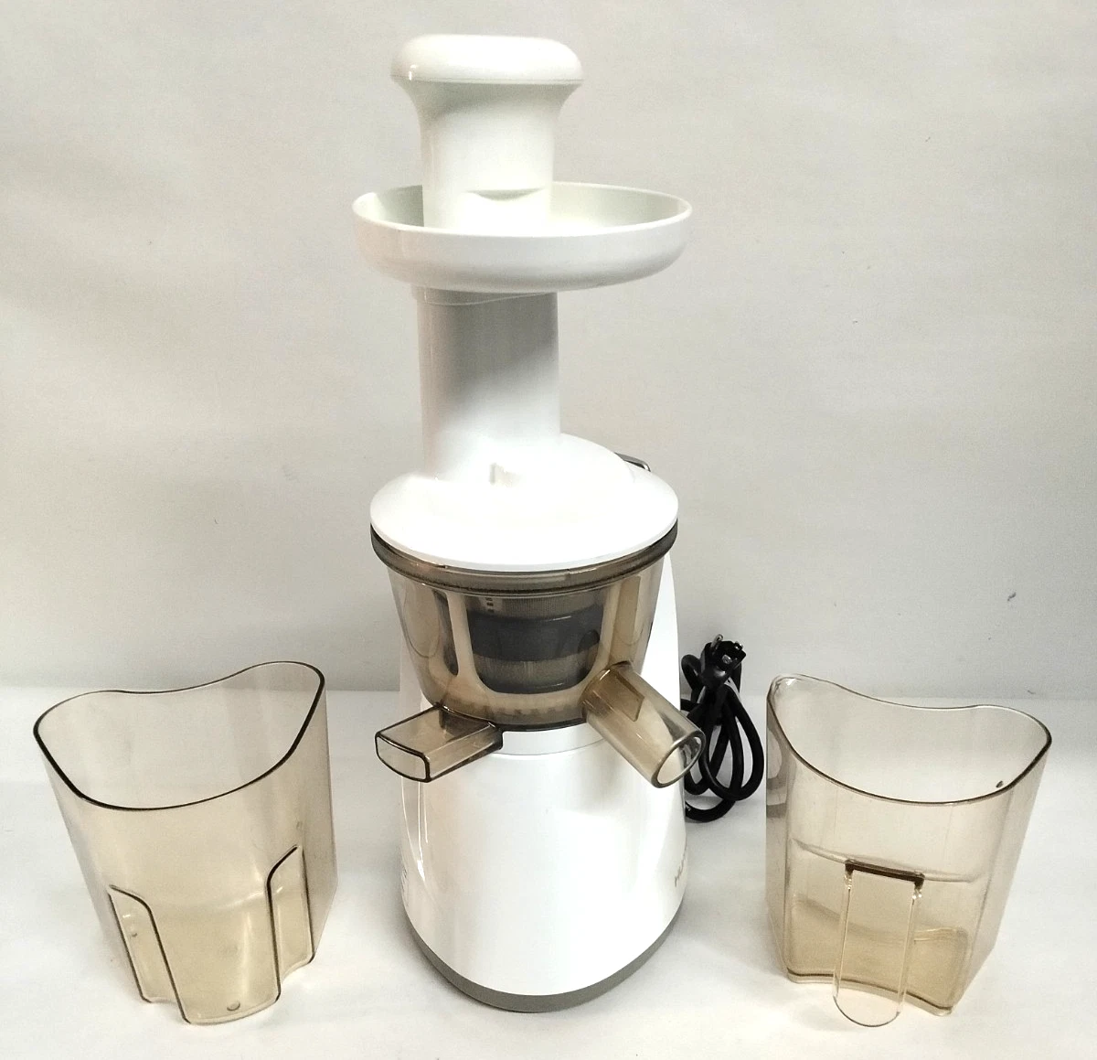HUROM HU-100 Masticating Electric Slow Juicer White & Lime Green - Tested Works
