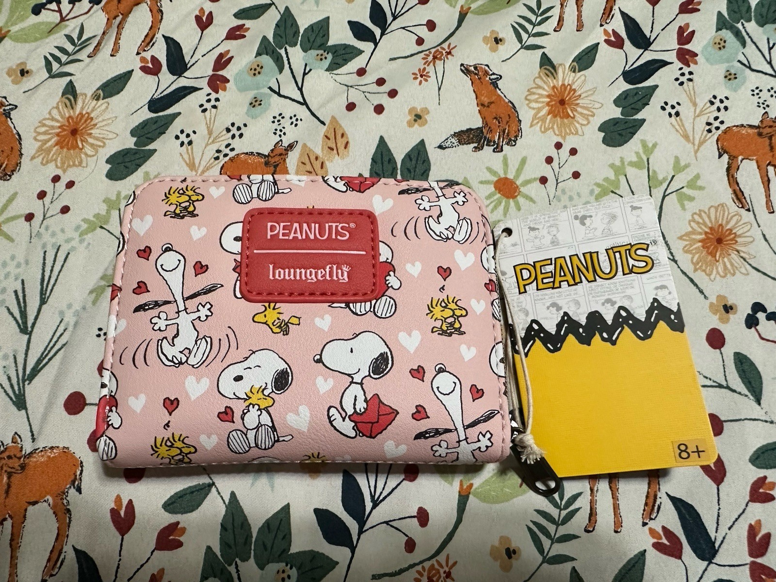 Loungefly Peanuts Snoopy & Woodstock Valentine's Day Mini Zipper Wallet ...