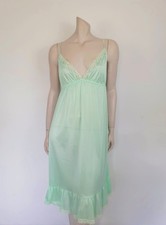 Vintage 1970s Mint Green Nightgown by Penelope - M