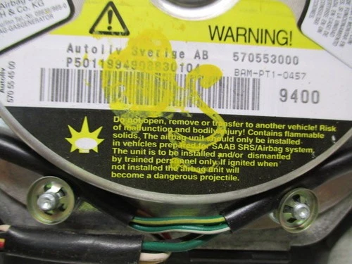 Bolsa de aire Saab 9-3 1999-2000 rueda del conductor bolsa de aire OEM LKQ Foto 3 de 4