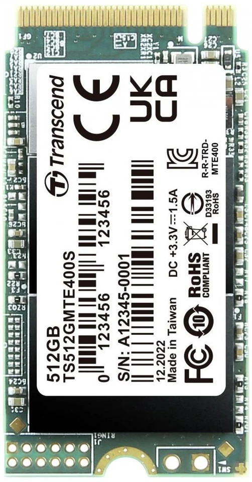 Transcend MTE400S, M.2 NVMe SSD, PCIe 3.0 x4, 2242, 512GB