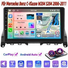 Apple Carplay F&uuml;r Mercedes Benz C Klasse W204 S204 Android 15 Autoradio GPS WIFI