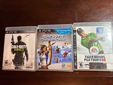 Sony PS3 Lot of 3- Call Of Duty MW3, Tiger Woods PGA Tour 09, Sports Champions