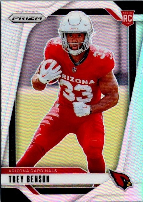 2024 Panini Prizm Trey Benson RC Silver Prizm Holo #392 Cardinals Rookie Card RC