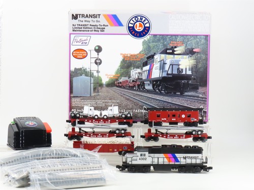 Calibre O 3-Rail Lionel 6-30185 NJ Tránsito Mantenimiento de Tren de Camino Juego Diesel  | Condition: Used