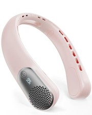 Ventilador De Cuello Rosa 4000 mAh Enfriamiento 360 Grados Silencioso