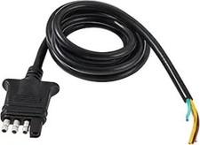4 Way Flat Trailer Connector 5 Feet Jacketed Cable Heavy Duty Extension Cable St