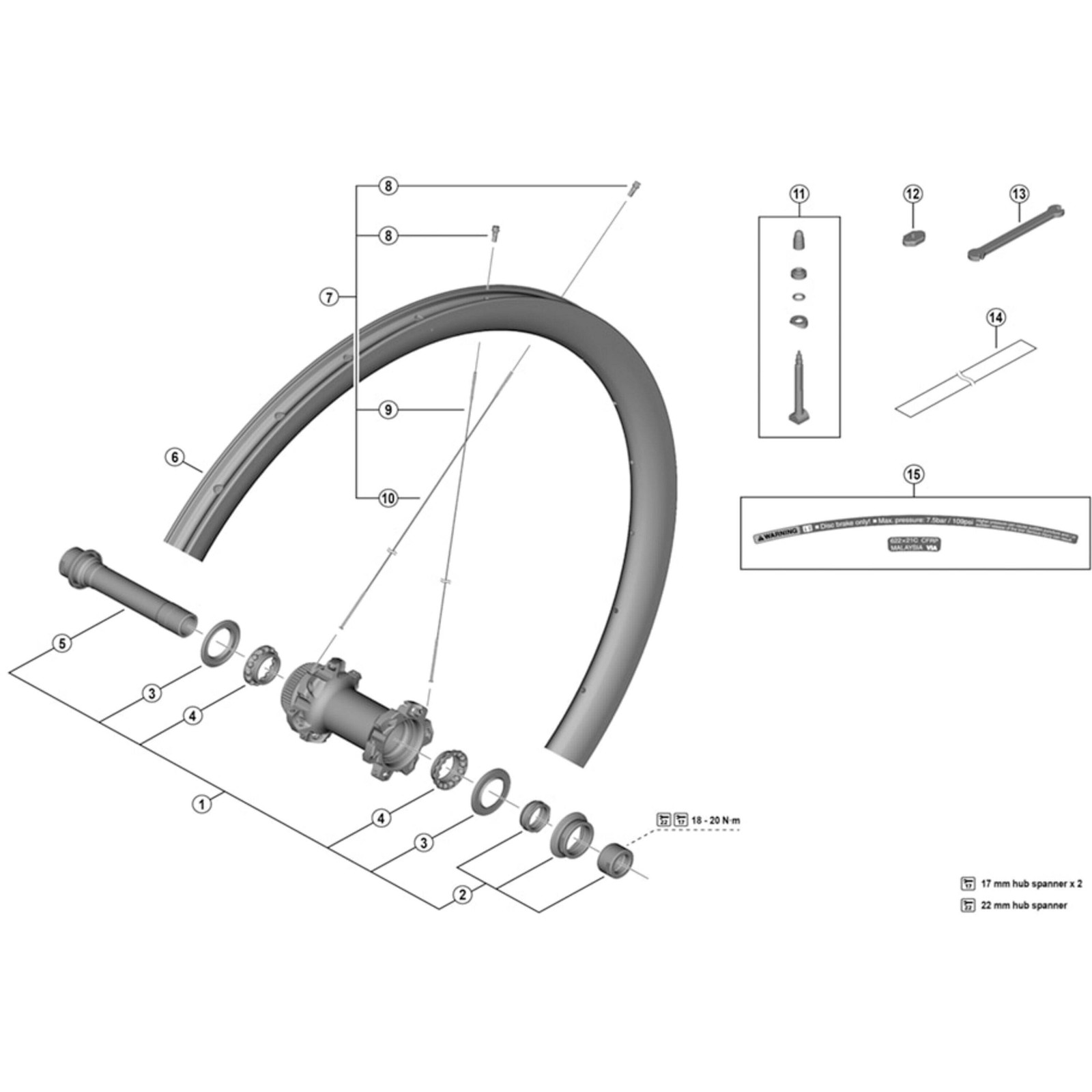 Shimano Spares WH-R9270-C50-TL-F tubeless tape