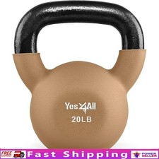 Neoprene Coated Cast Iron Kettlebell Adjustable Weight Ergonomic Grip Fitness US