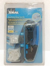 IDEAL 33-396 DATA VOICE CRIMP TOOL KIT FOR CAT3 CAT5E CAT6 RJ11 RJ45 CONNECTORS