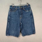Khaite Mitch Denim Shorts Womens Size 26 High-Rise Blue 100% Cotton