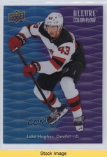 2023-24 Upper Deck Allure Color Flow Blue Purple Luke Hughes #CF-28 READ f6d