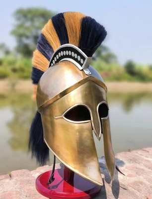 Mittelalter tragbarer griechischer korinthischer Helm Lederfutter Ritter Hall...