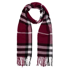 Mens Womens Plain Check Scarf Soft Striped Warm Quality Elegant Shawl