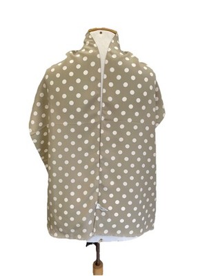 H74# Enrico Coveri Polka Dot Blouse Womens Vintage 90s Beige White Made in Italy