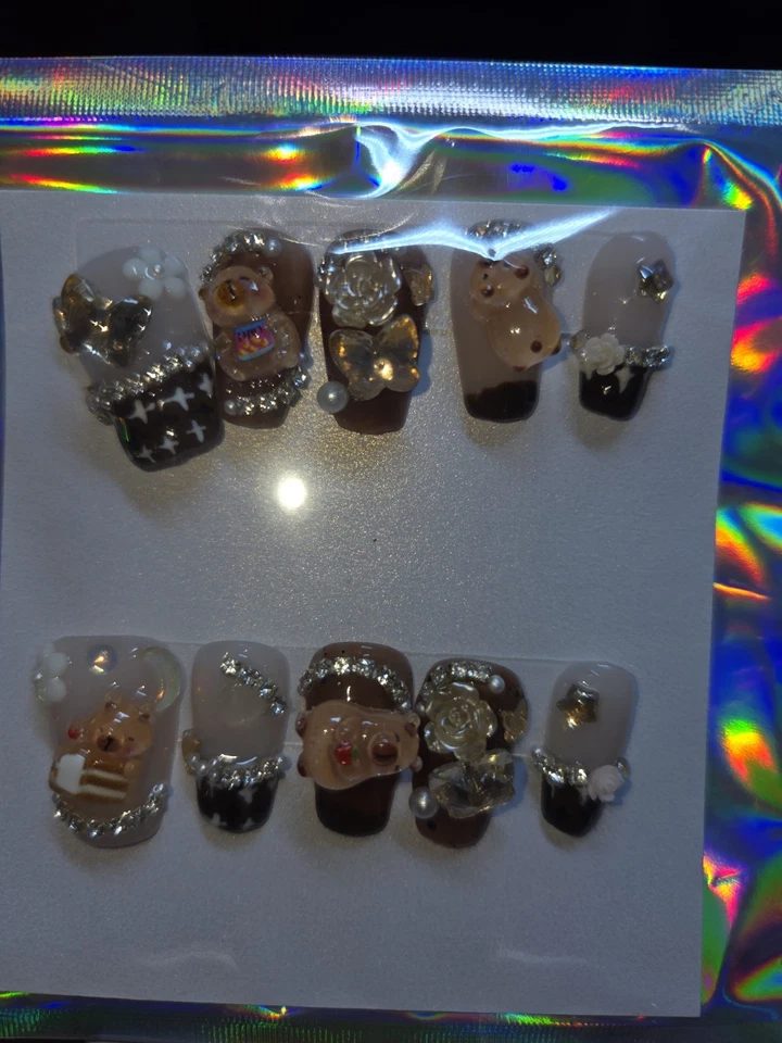 Press On Nails Handmade Small Short Bundle Of 5 - Bild 3 von 4