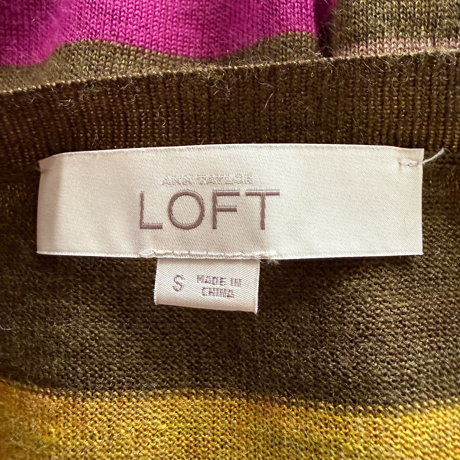 LOFT multicolor striped pullover top sweater wome… - image 6