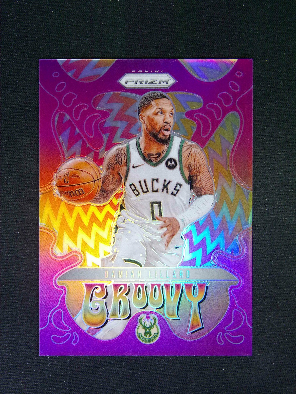 2024-25 Panini Prizm Damian Lillard #5 Groovy Case Hit SSP