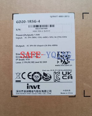 One INVT Inverter GD20-1R5G-4 380V/1.5KW New